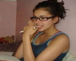 Her eyesight is weak because of which she wears glasses Her eyesight is weak because of which she wears glasses.